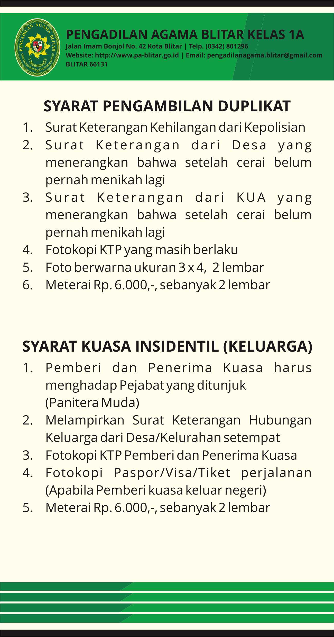 Detail Persyaratan Surat Cerai Nomer 15