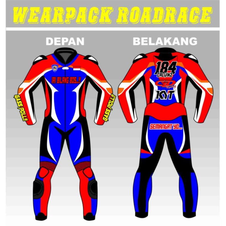 Detail Desain Wearpack Balap Nomer 23