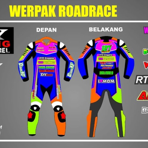 Detail Desain Wearpack Road Race Nomer 2