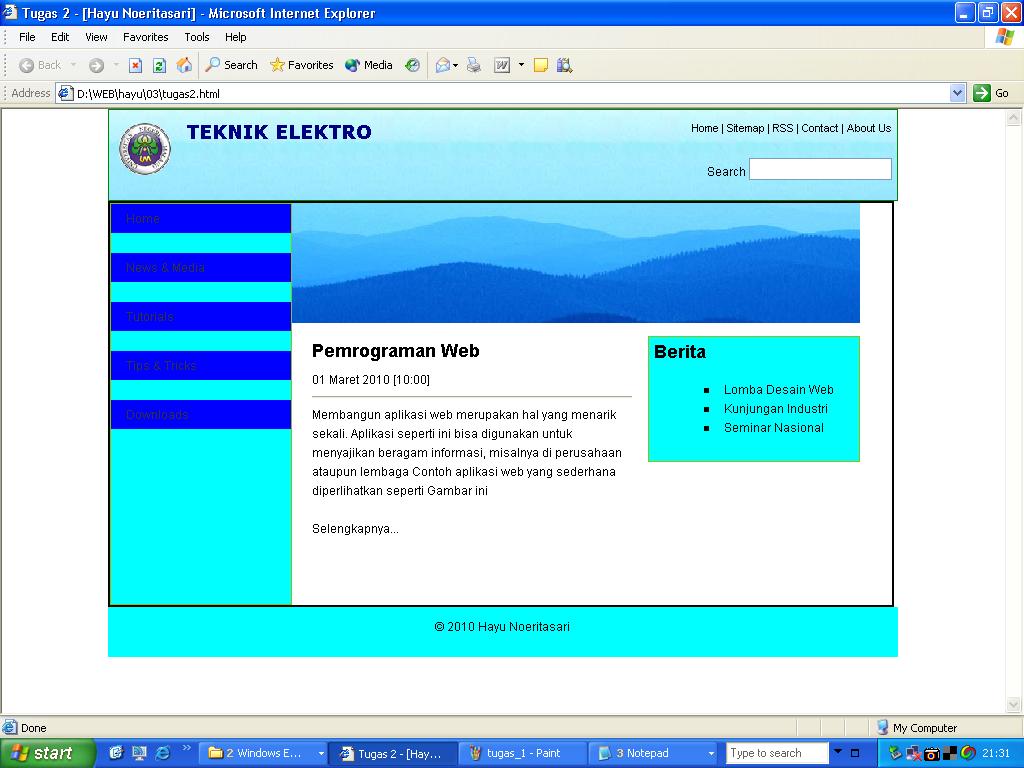 Detail Desain Web Sederhana Nomer 27