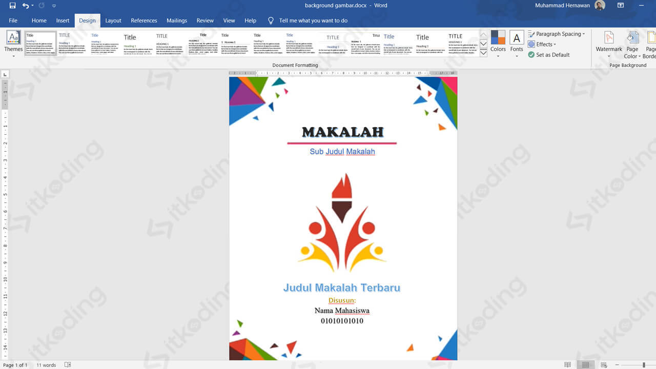 Detail Desain Word Keren Nomer 7