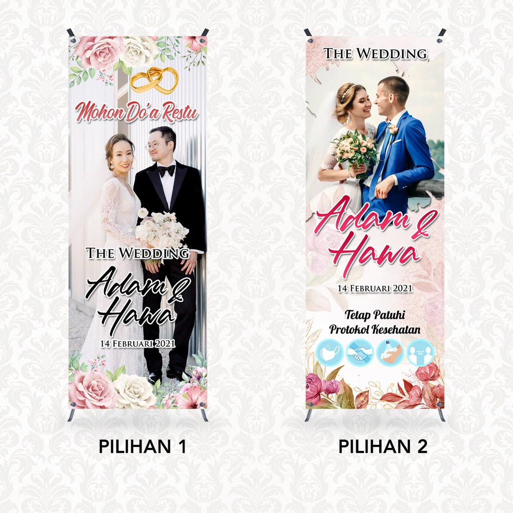 Detail Desain X Banner Wedding Nomer 2