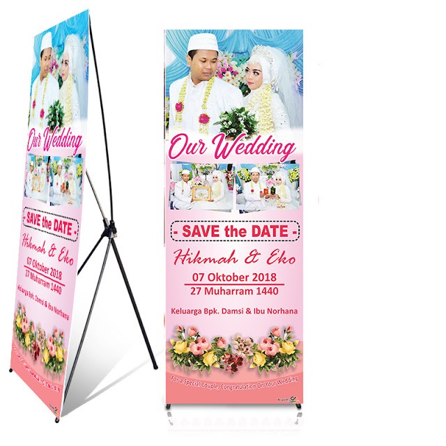 Detail Desain X Banner Wedding Nomer 13