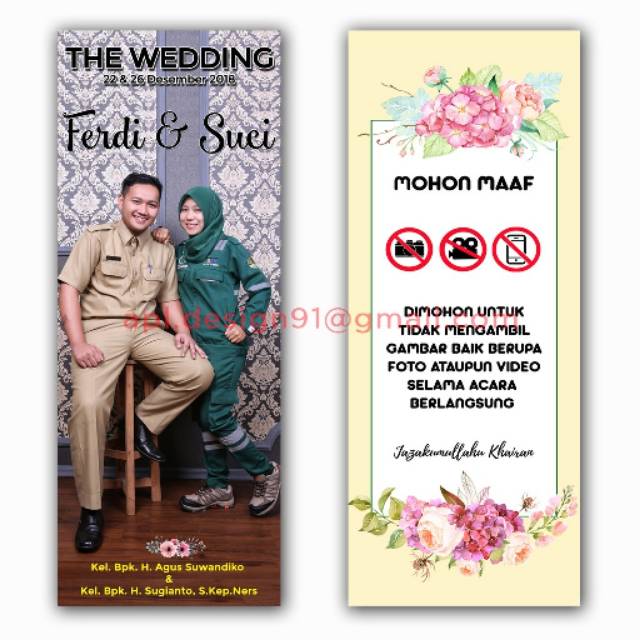 Detail Desain X Banner Wedding Nomer 18