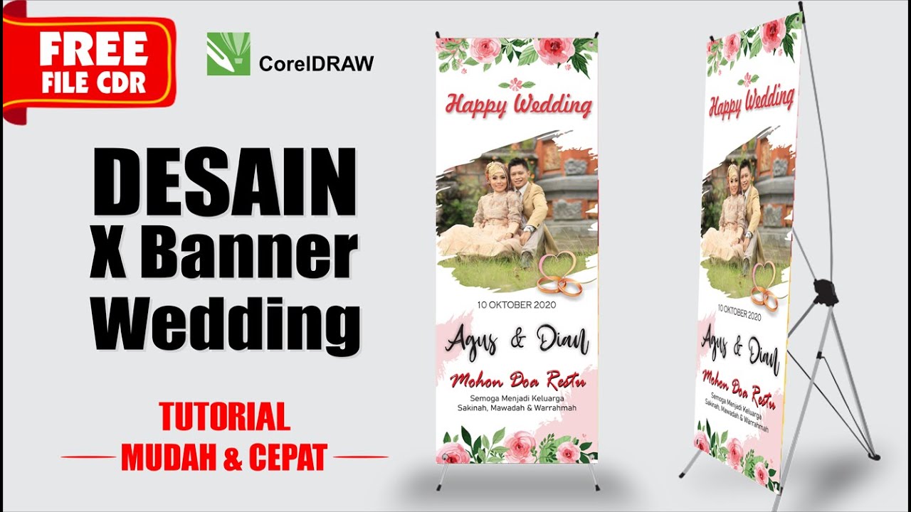 Detail Desain X Banner Wedding Nomer 8