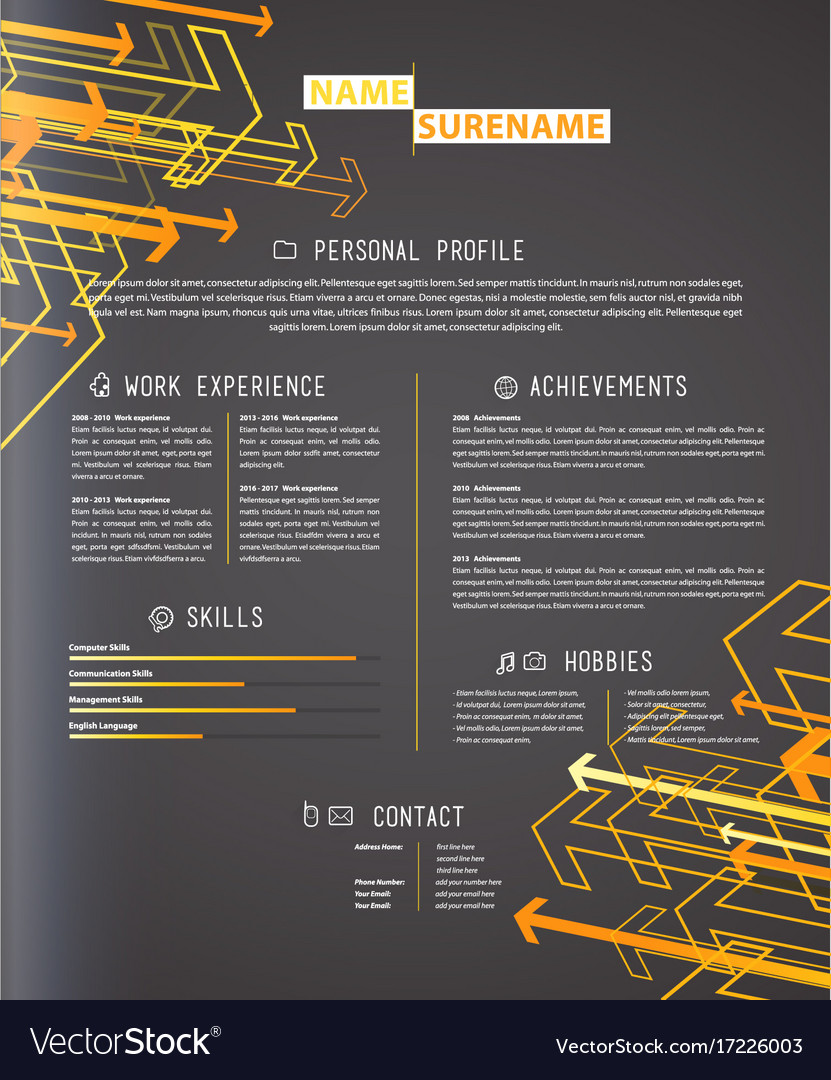 Detail Design Background Cv Simple Nomer 28