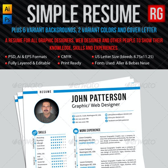 Detail Design Background Cv Simple Nomer 54