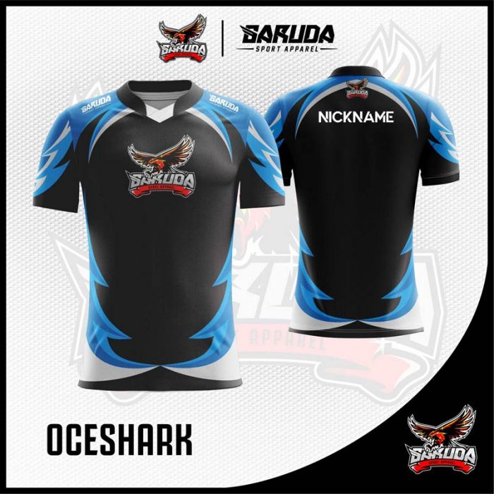 Detail Design Baju Esport Polos Nomer 32