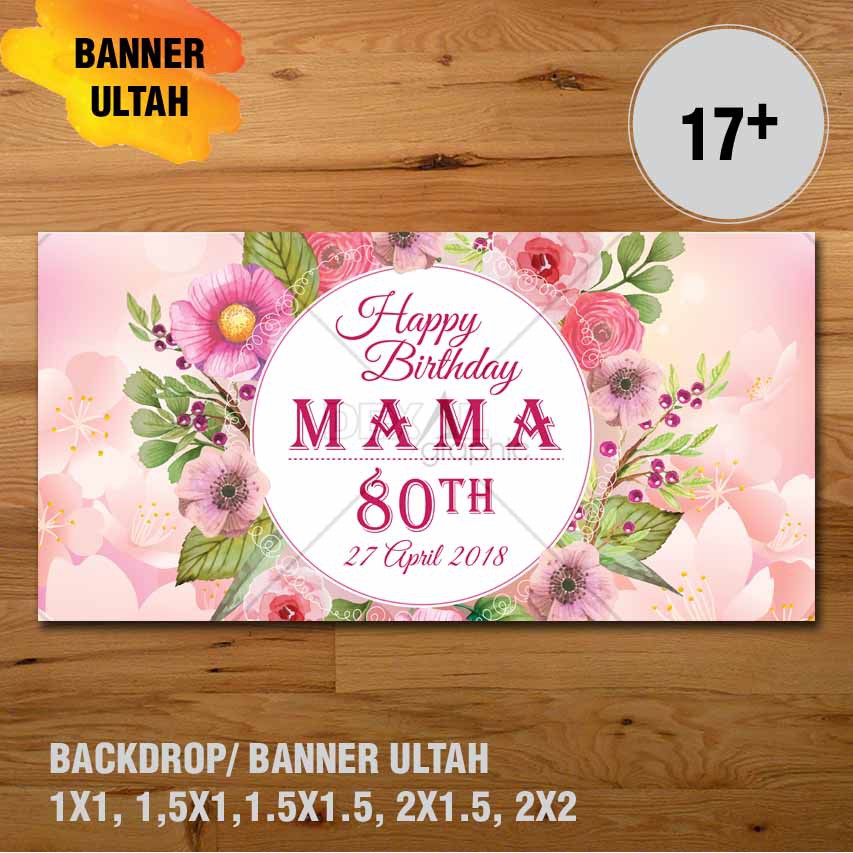 Detail Design Banner Sweet Seventeen Nomer 50