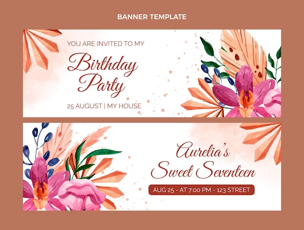 Detail Design Banner Sweet Seventeen Nomer 58