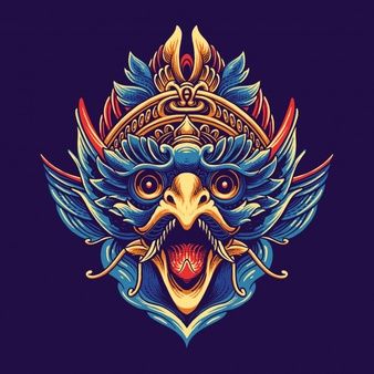 Detail Design Garuda Vector Nomer 33