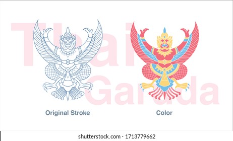 Detail Design Garuda Vector Nomer 48