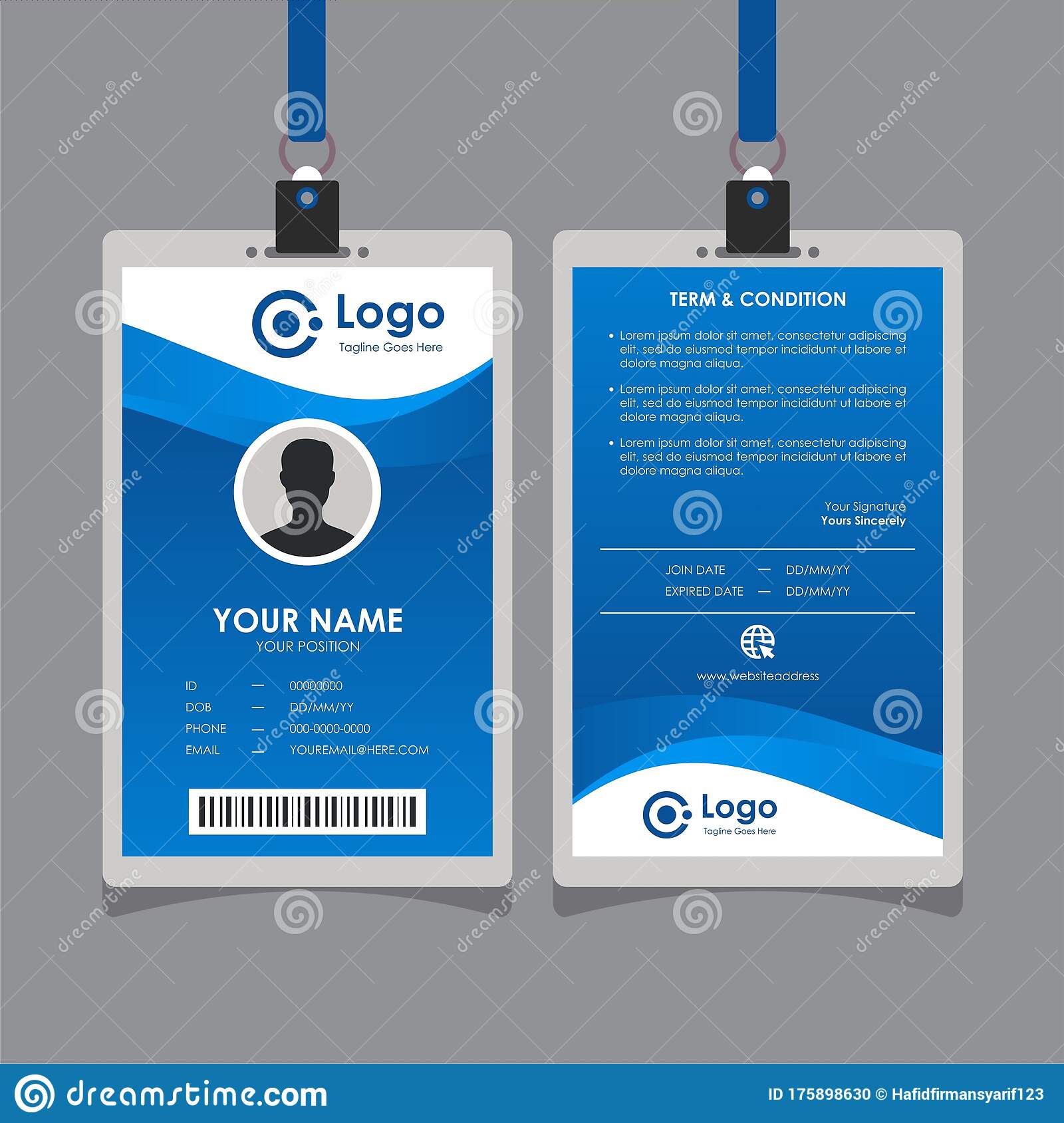 Detail Design Id Card Corel Nomer 53