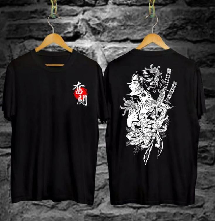 Detail Design Kaos Hitam Polos Nomer 22