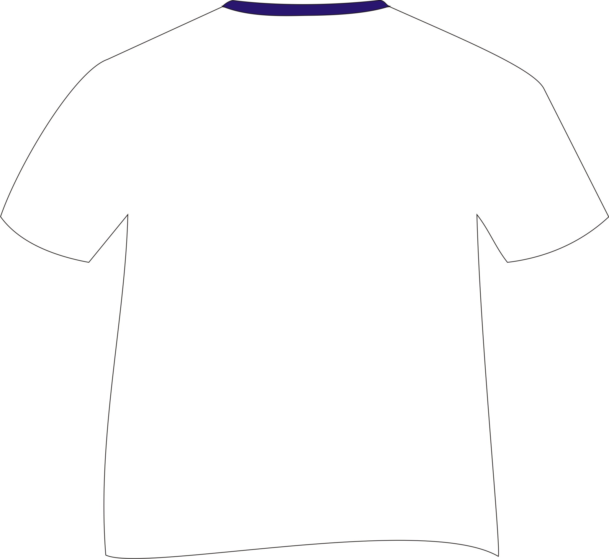 Detail Design Kaos Polos Putih Nomer 29