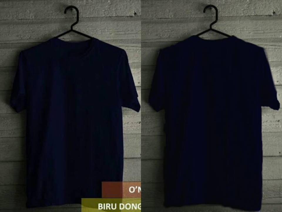 Detail Design Kaos Polos Putih Nomer 34