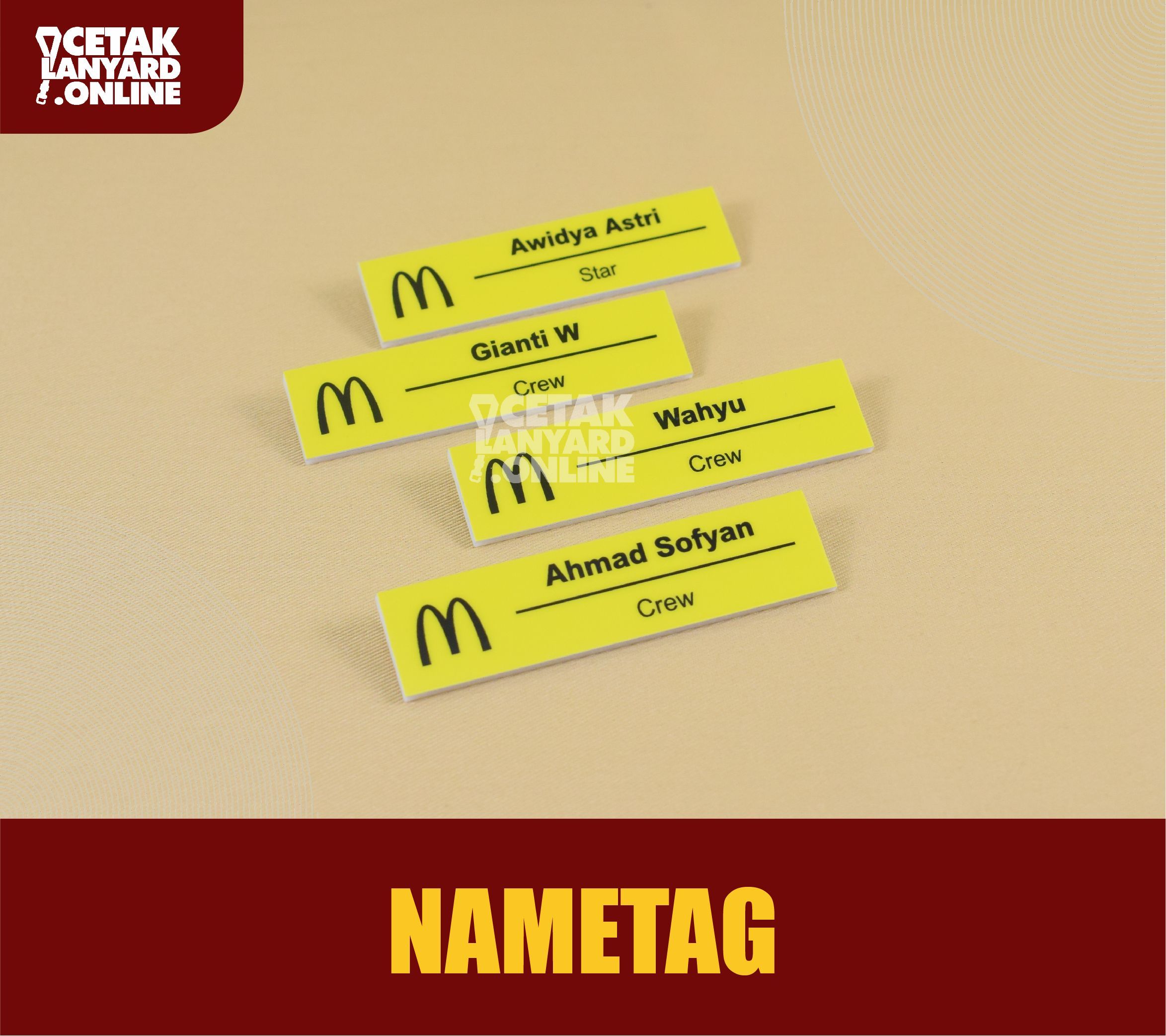 Detail Design Name Tag Keren Nomer 41