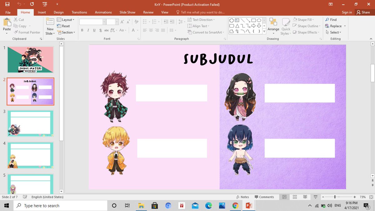 Detail Design Powerpoint Anime Nomer 53