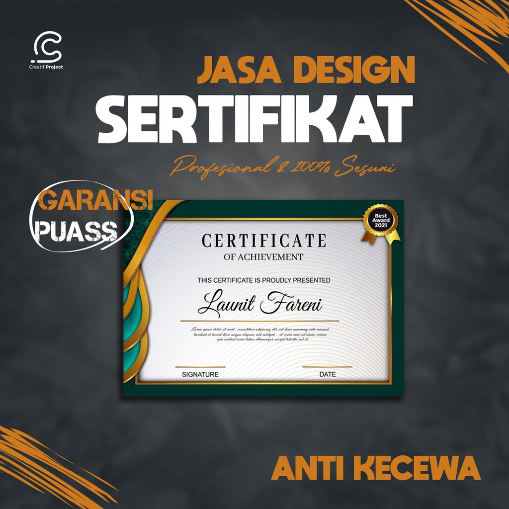 Detail Design Sertifikat Keren Nomer 15