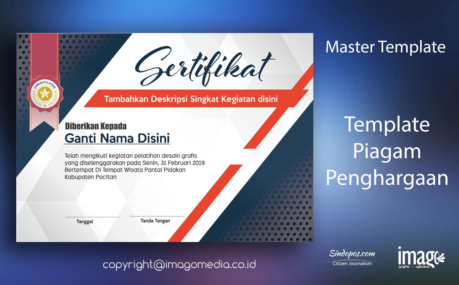 Detail Design Sertifikat Keren Nomer 19