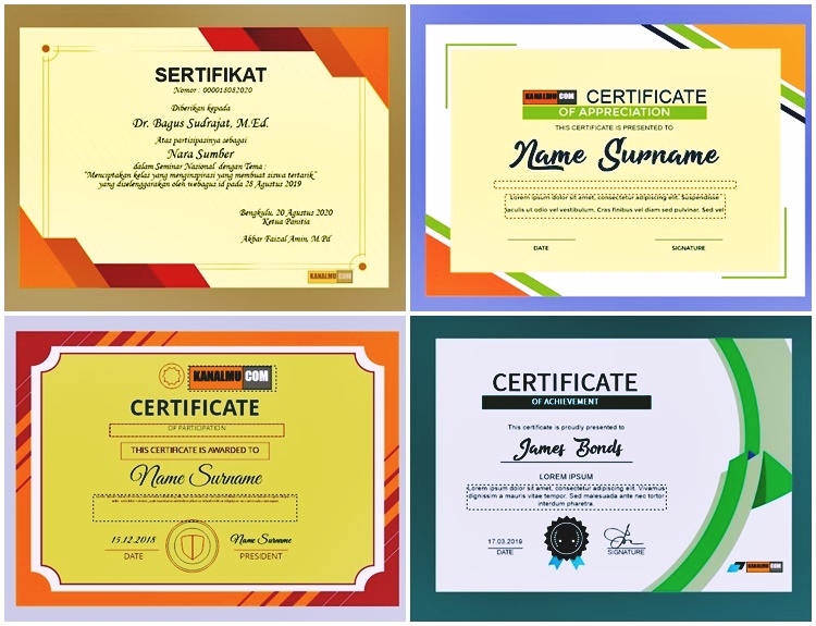Detail Design Sertifikat Keren Nomer 21