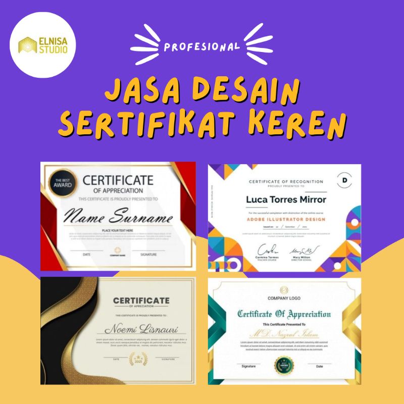 Detail Design Sertifikat Keren Nomer 38