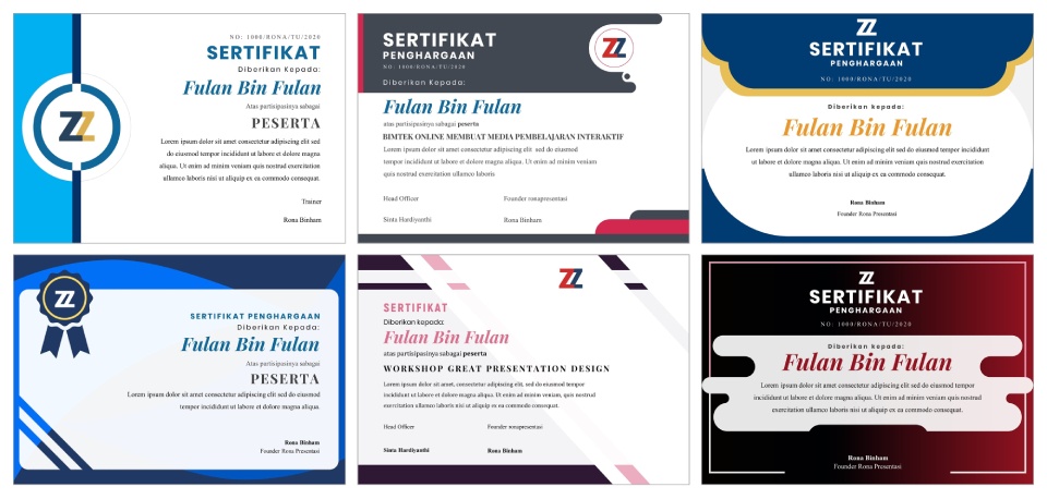 Detail Design Sertifikat Keren Nomer 42