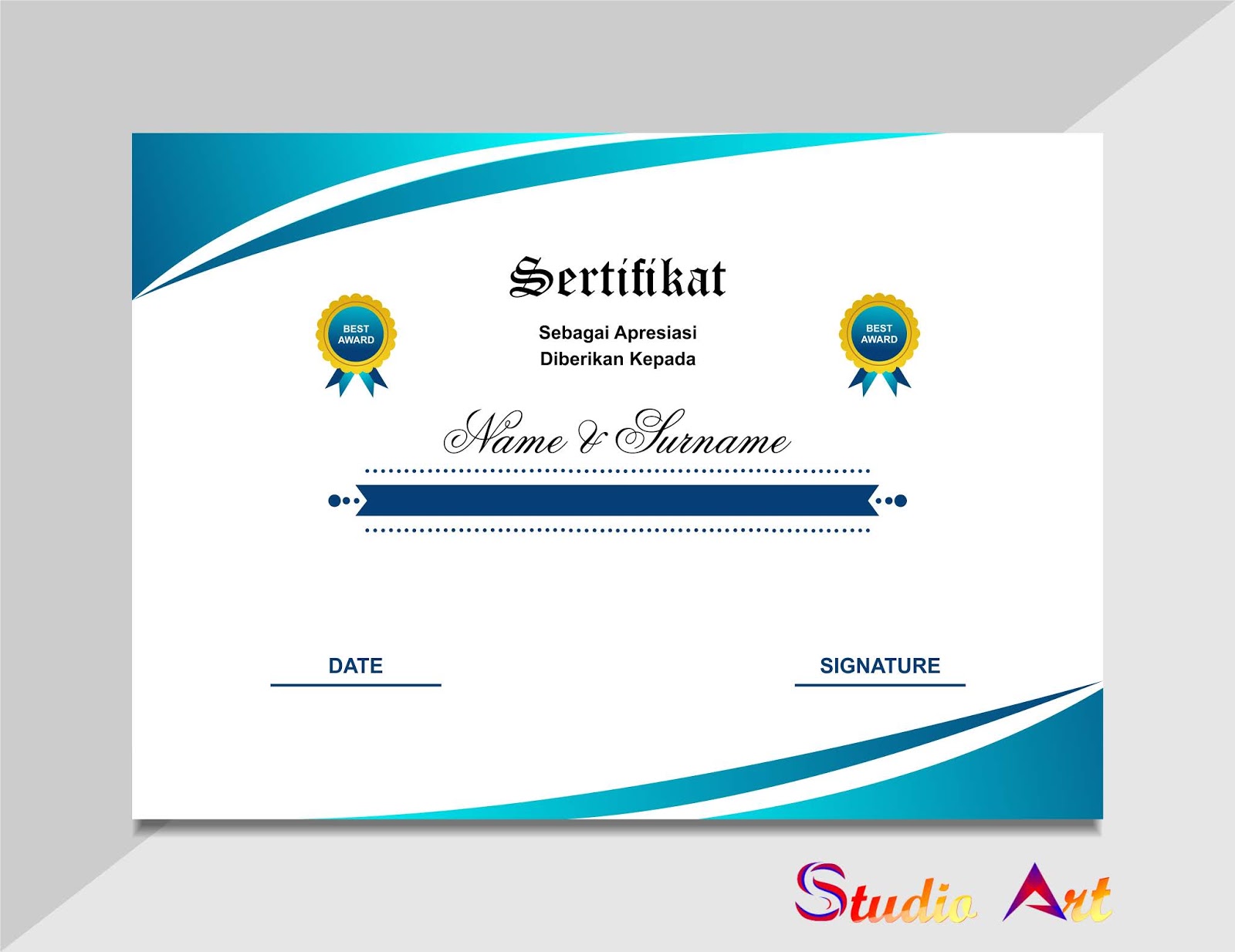 Detail Design Sertifikat Keren Nomer 49