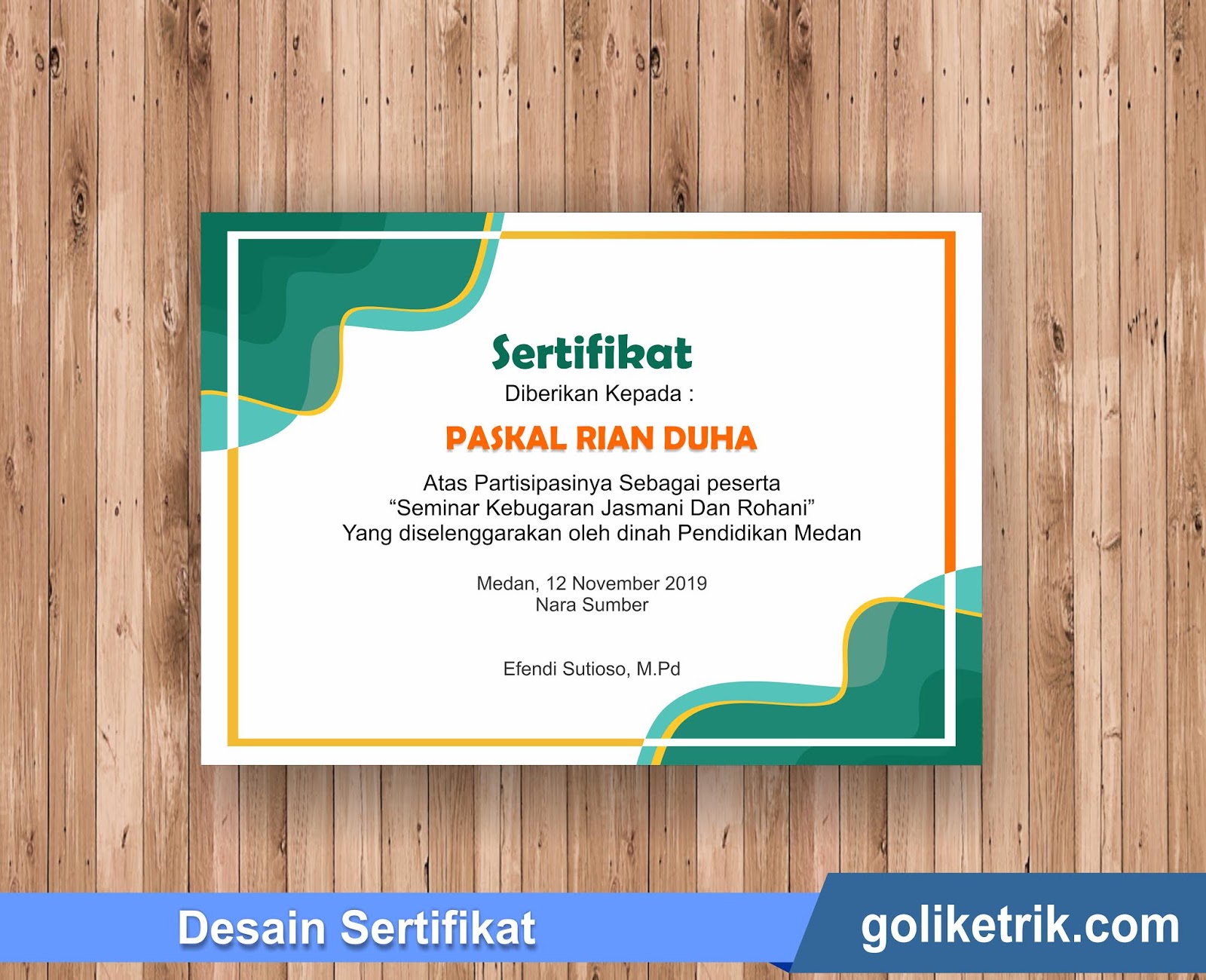 Detail Design Sertifikat Keren Nomer 57