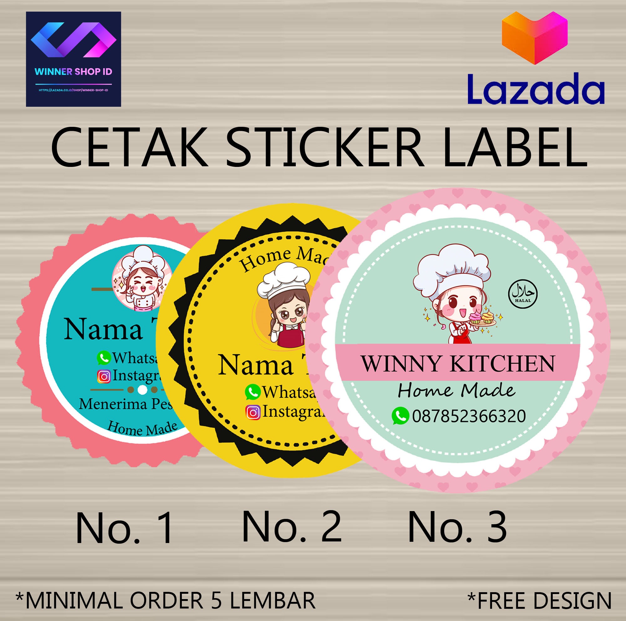 Detail Design Sticker Label Makanan Nomer 29