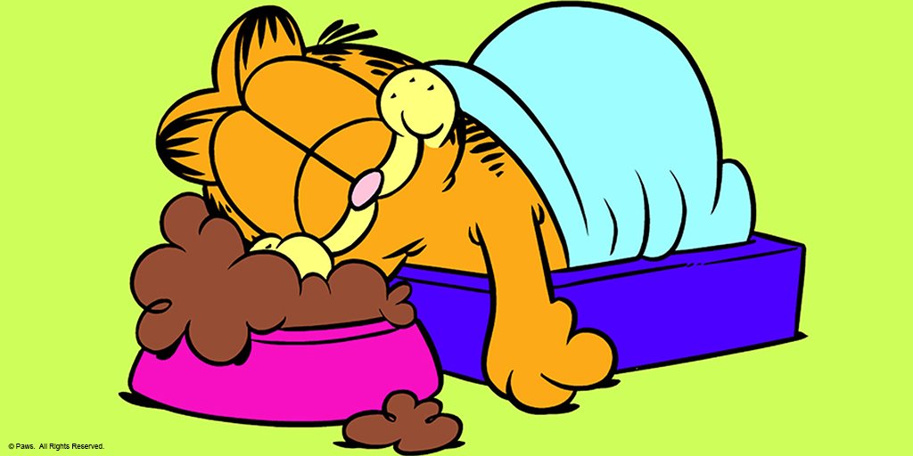 Detail Garfield Sleeping Nomer 9