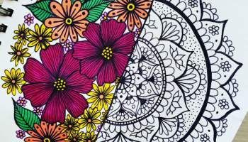 Detail Mandala Art Berwarna Nomer 45