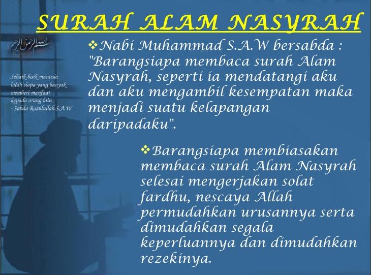 Detail Manfaat Surat Alam Nasroh Nomer 28