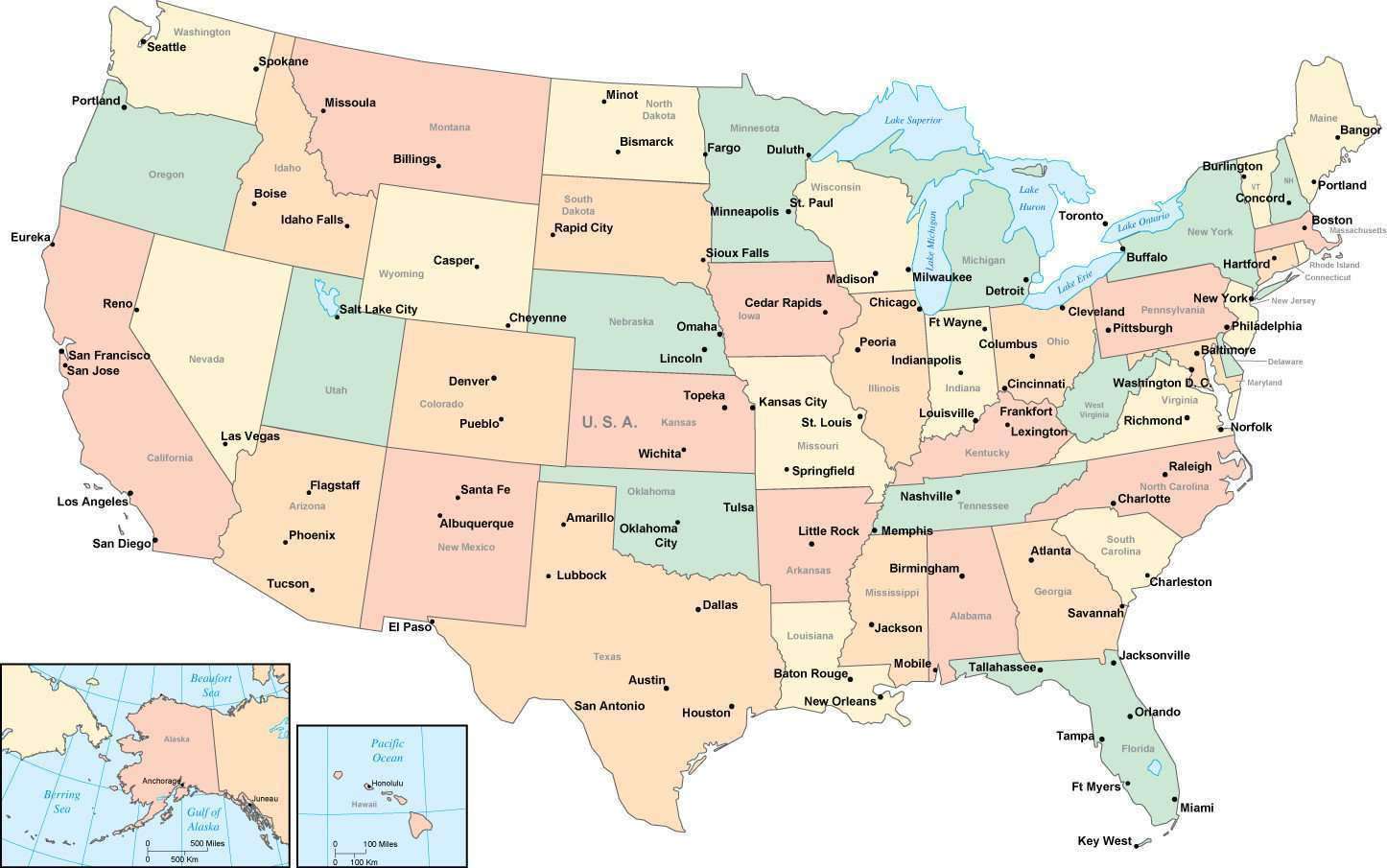 Detail Map Image Of Usa Nomer 27