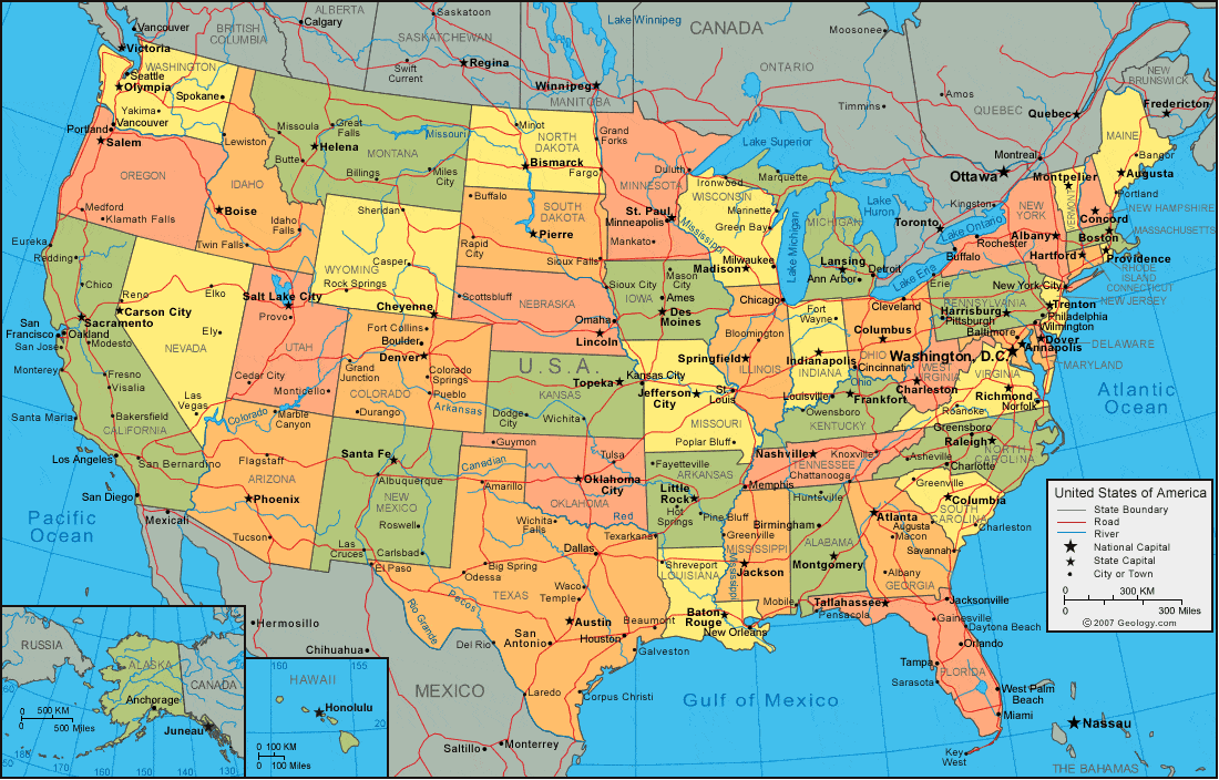 Detail Map Of The Usa Images Nomer 2