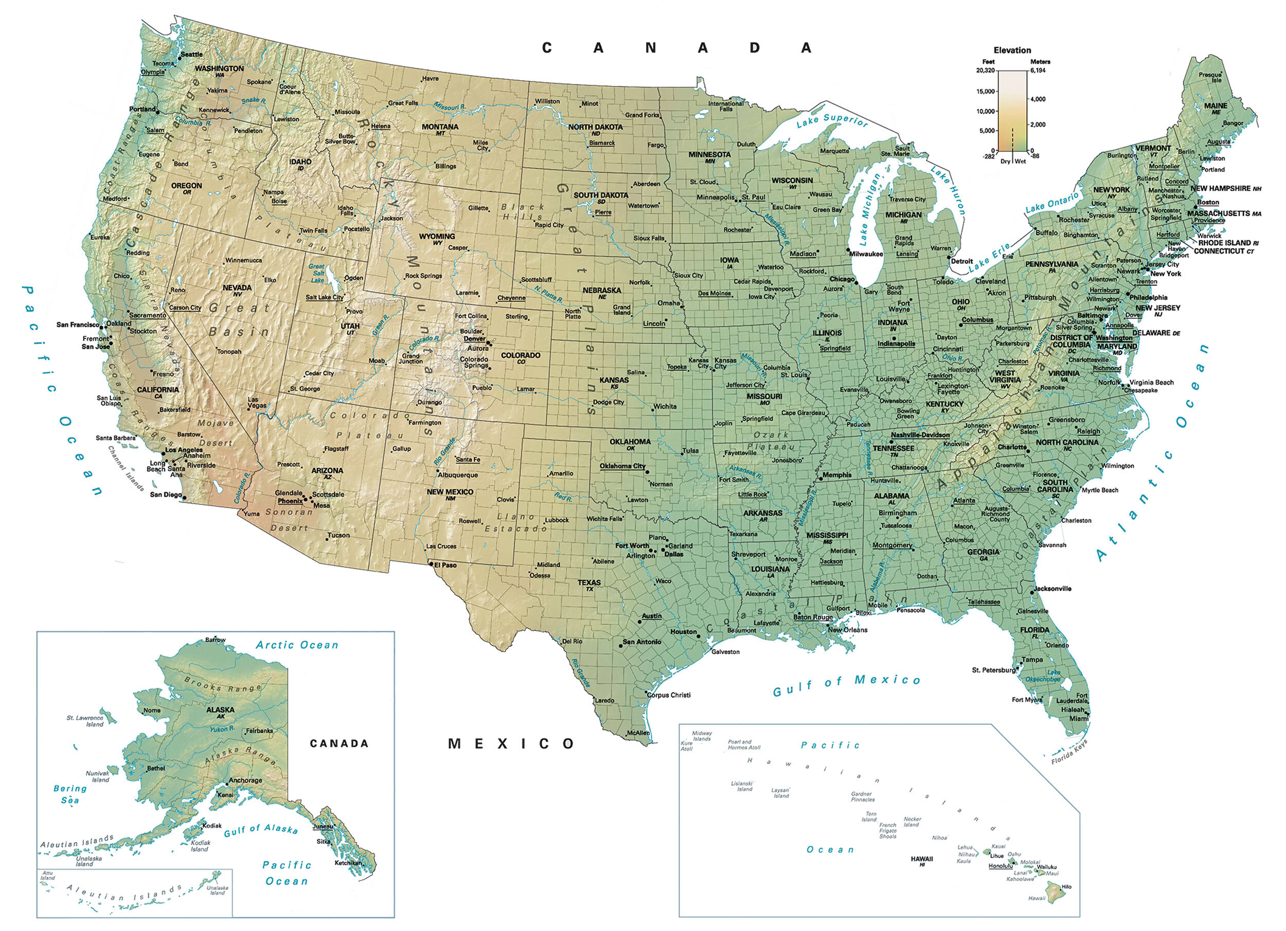 Detail Map Of The Usa Images Nomer 34