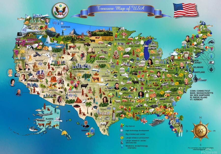 Detail Map Of The Usa Images Nomer 35