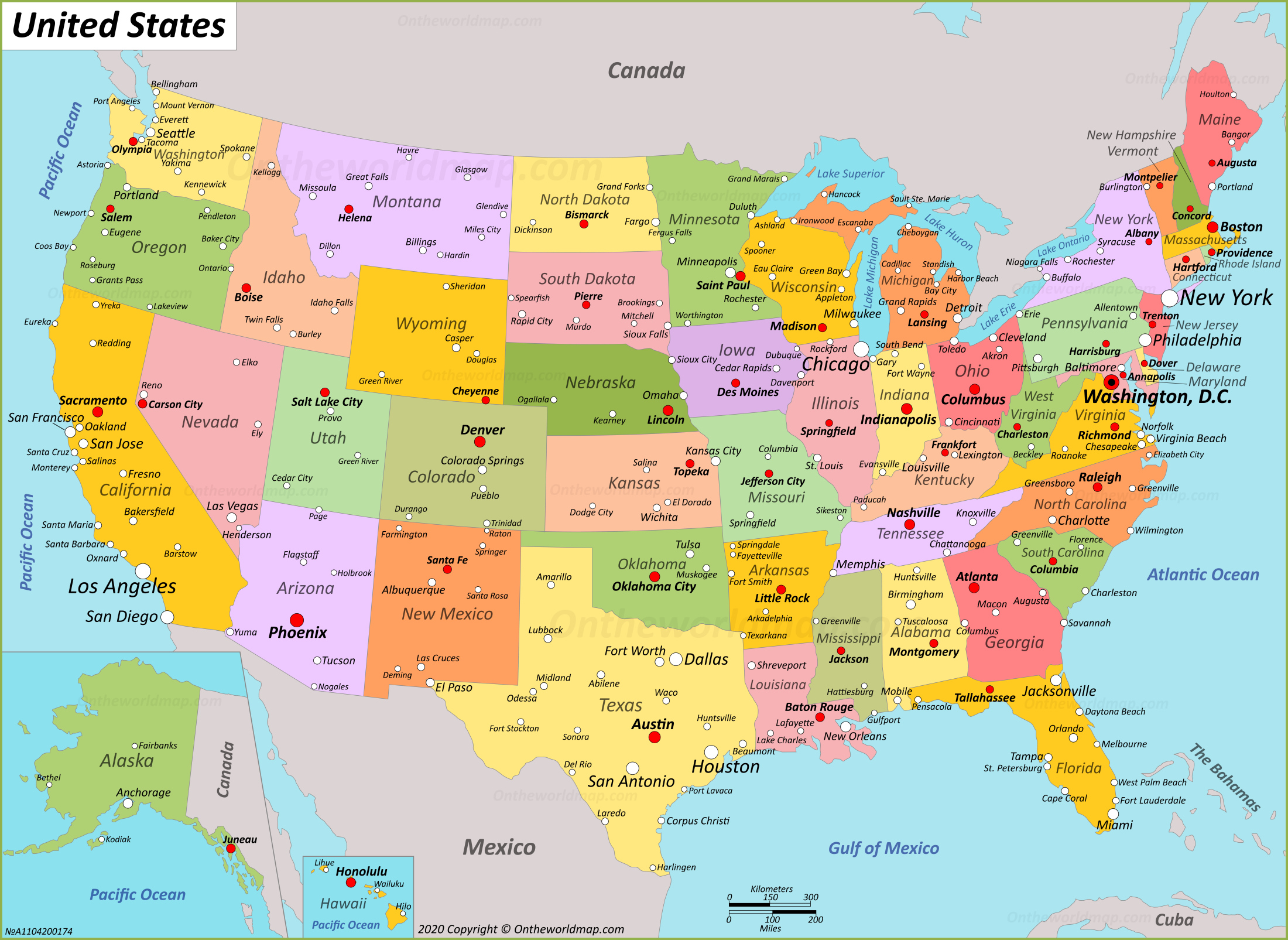 Detail Map Of The Usa Images Nomer 7