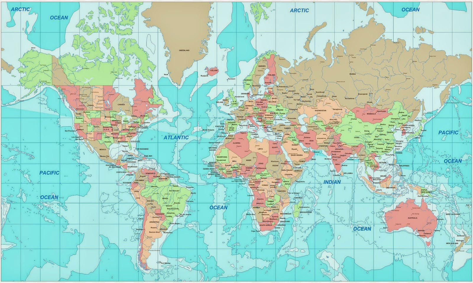 Detail Map Of The World Free Nomer 18