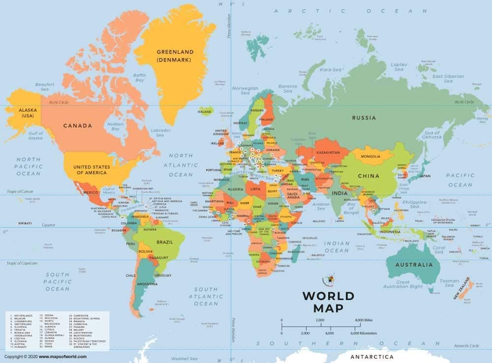 Detail Map Of The World Image Nomer 7