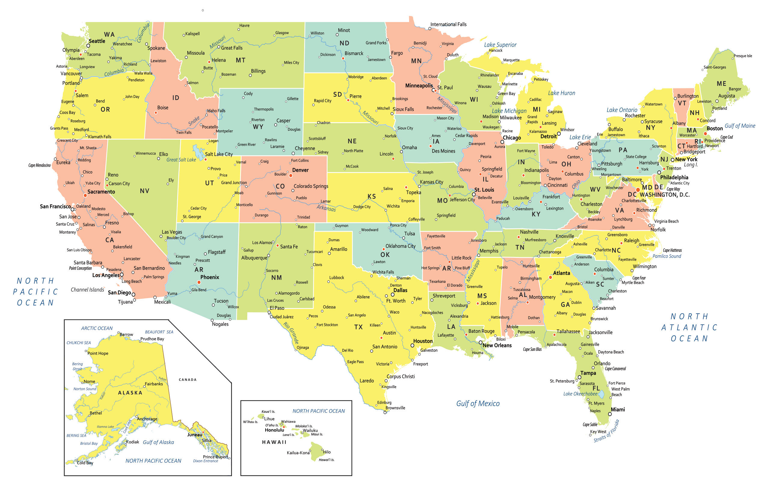 Detail Map Of United States Images Nomer 16