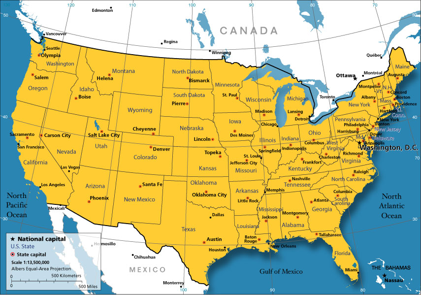 Detail Map Of United States Images Nomer 6