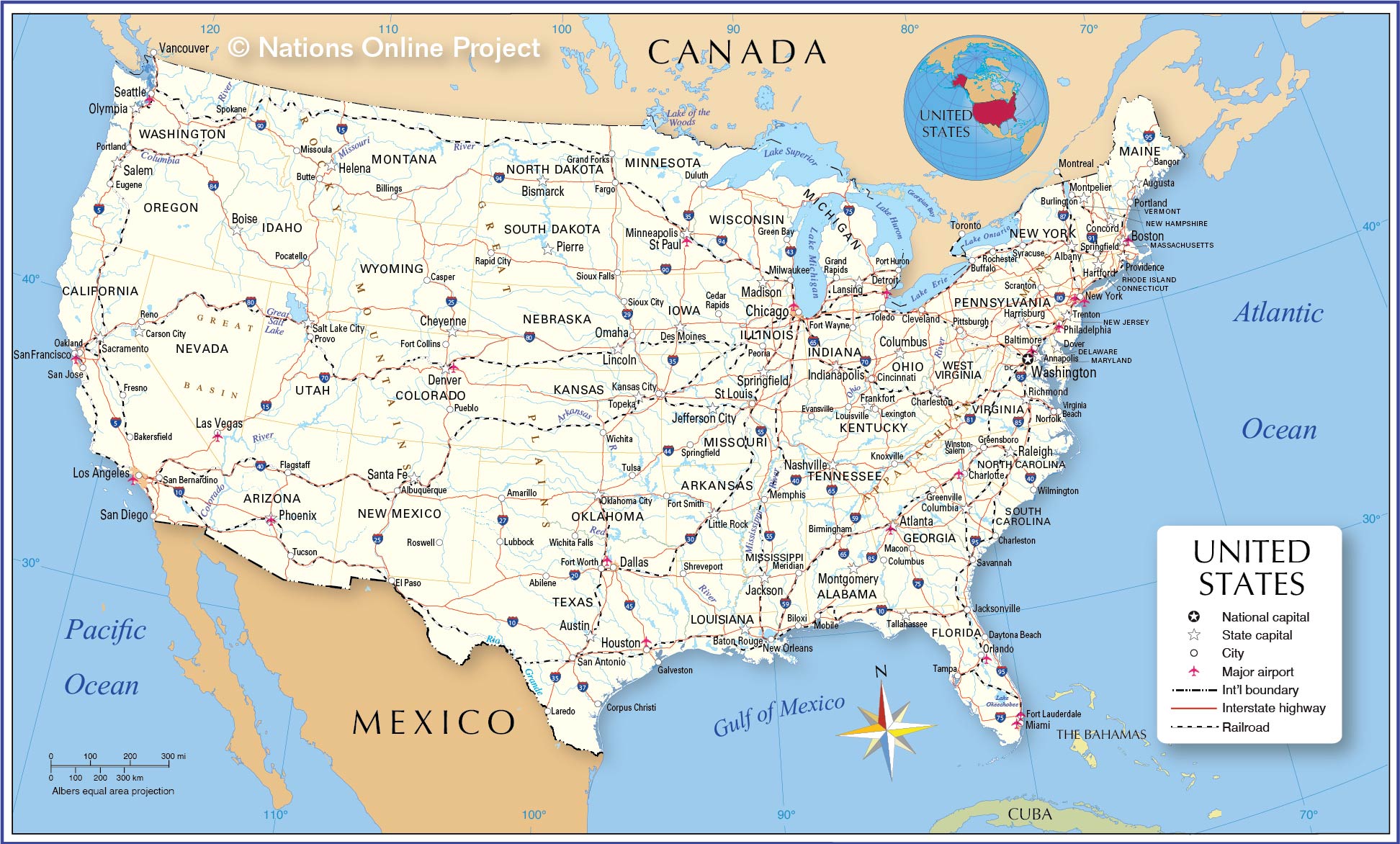 Detail Map Of United States Images Nomer 8