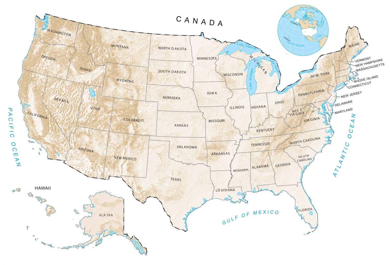 Detail Map Of Us Images Nomer 45