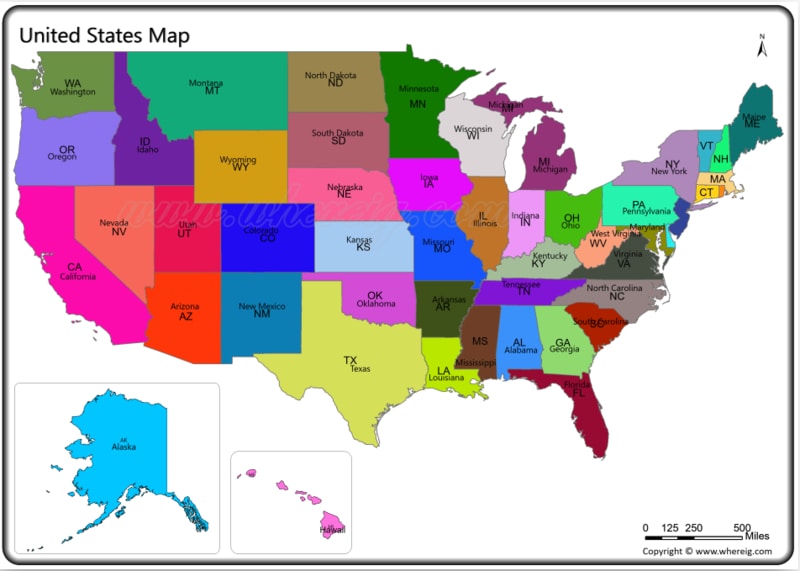 Detail Map Of Usa States Images Nomer 2