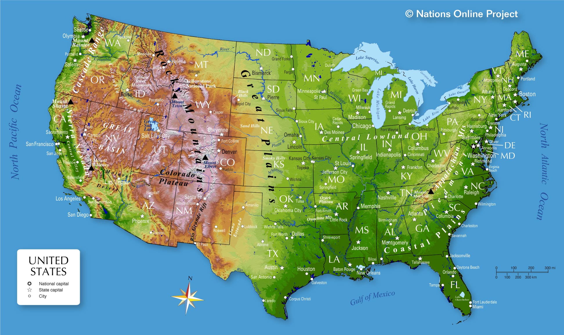 Detail Map Of Usa States Images Nomer 31