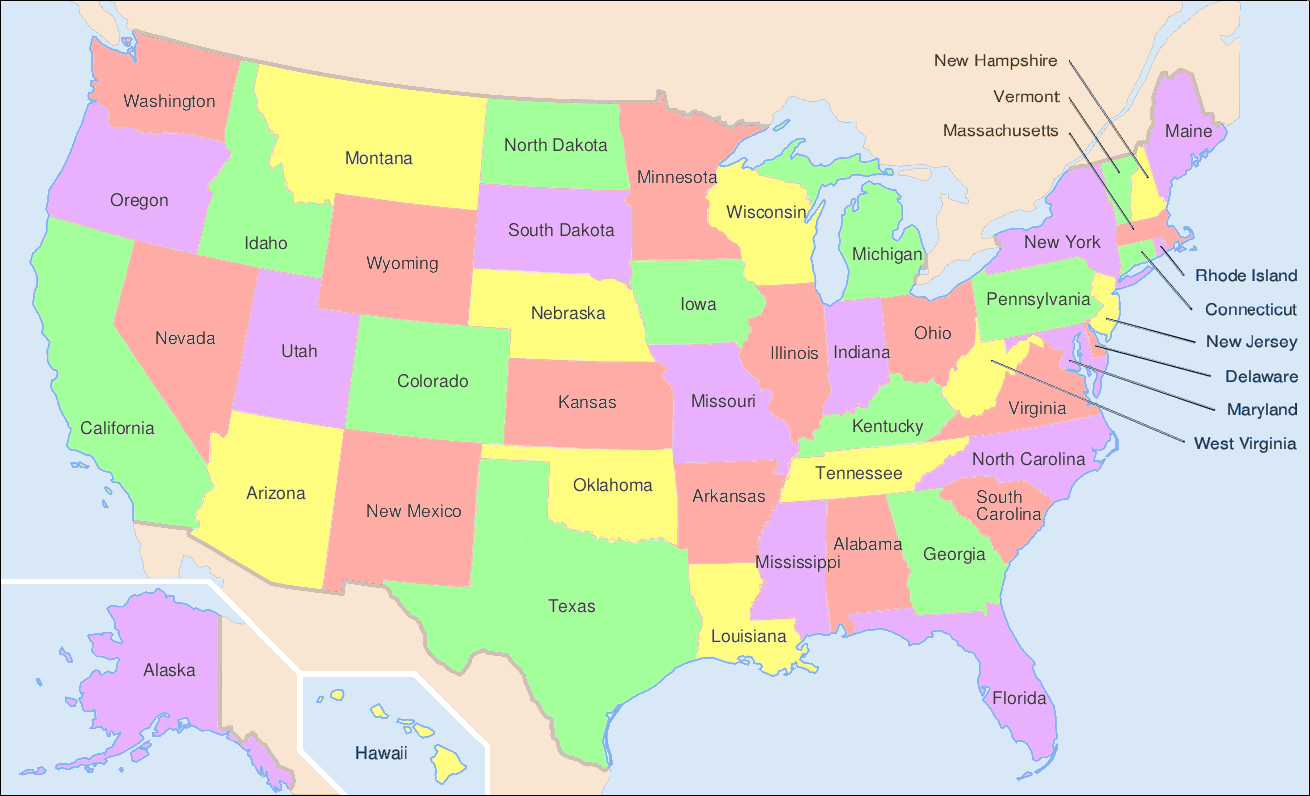 Detail Map Of Usa States Images Nomer 8