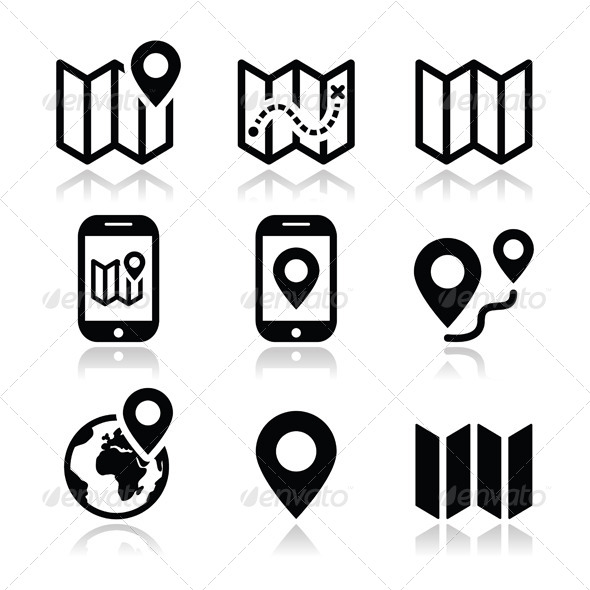 Detail Maps Icon Vector Nomer 39