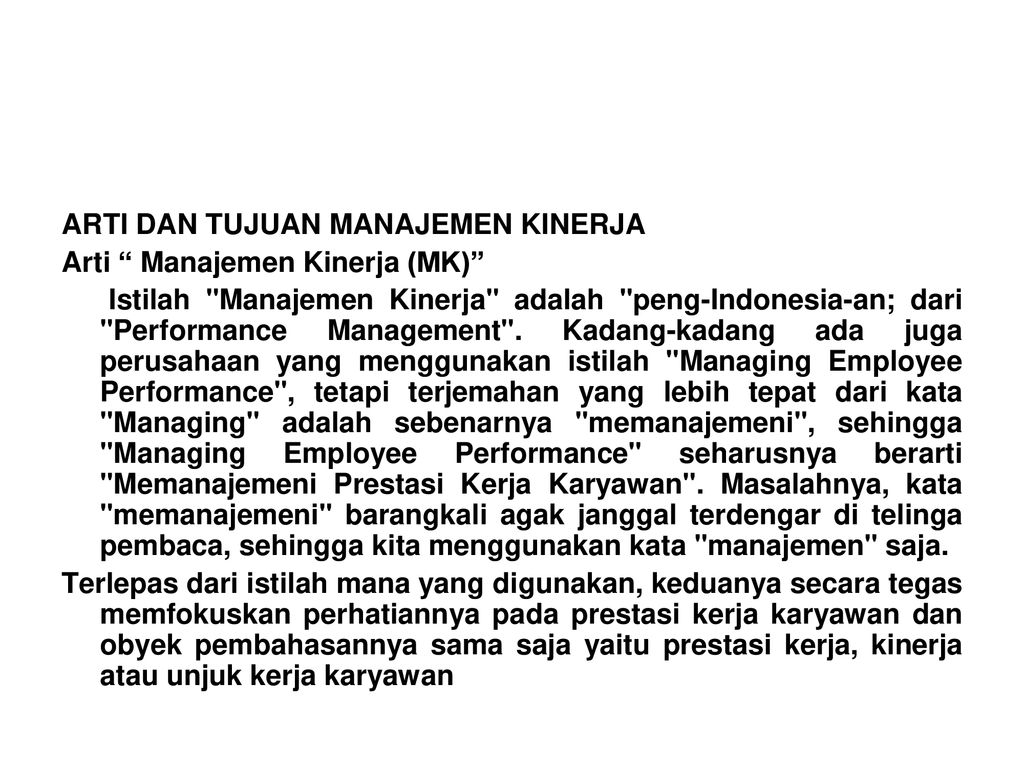 Detail Pertanyaan Tentang Manajemen Kinerja Nomer 8