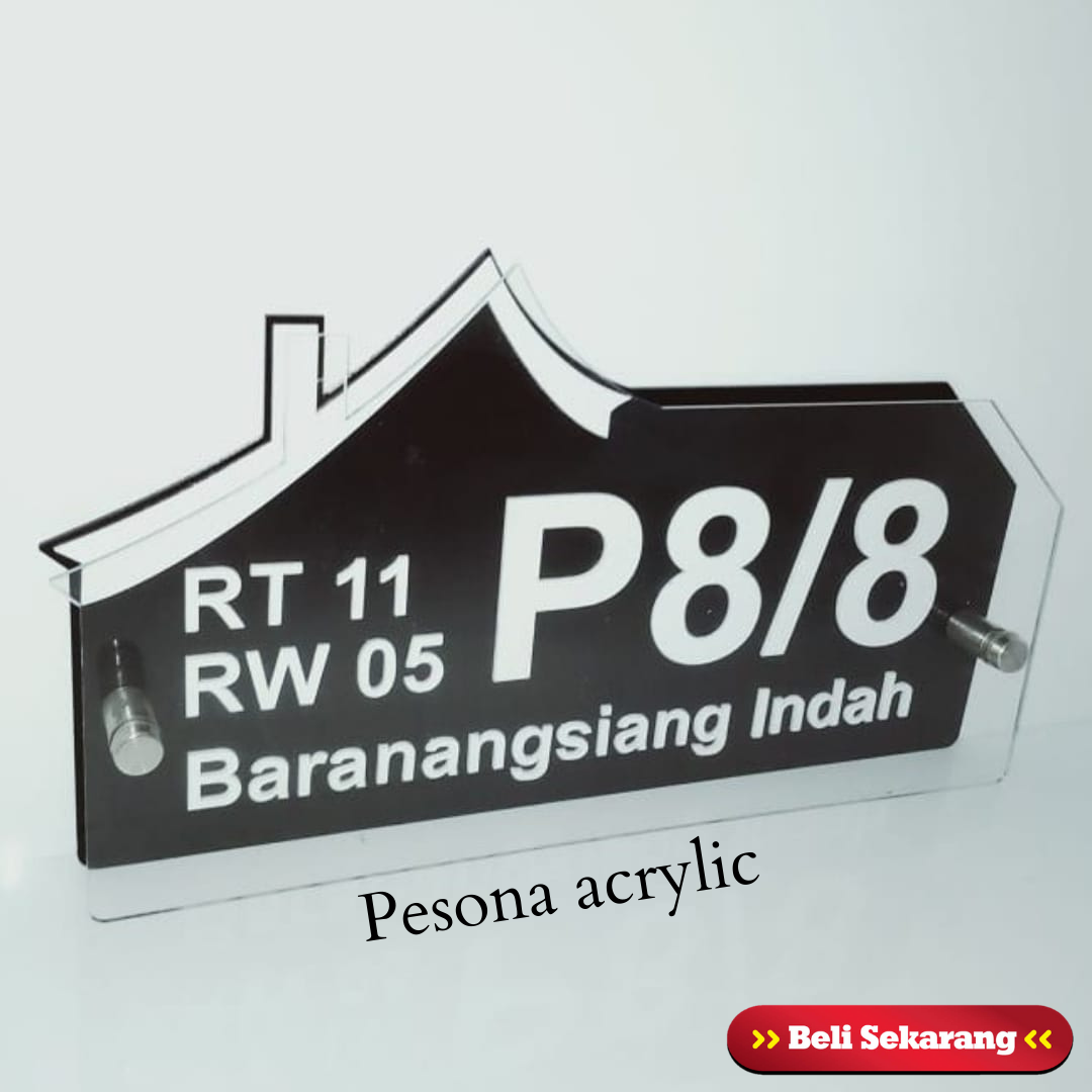 Detail Pesan Nomor Rumah Acrylic Nomer 57